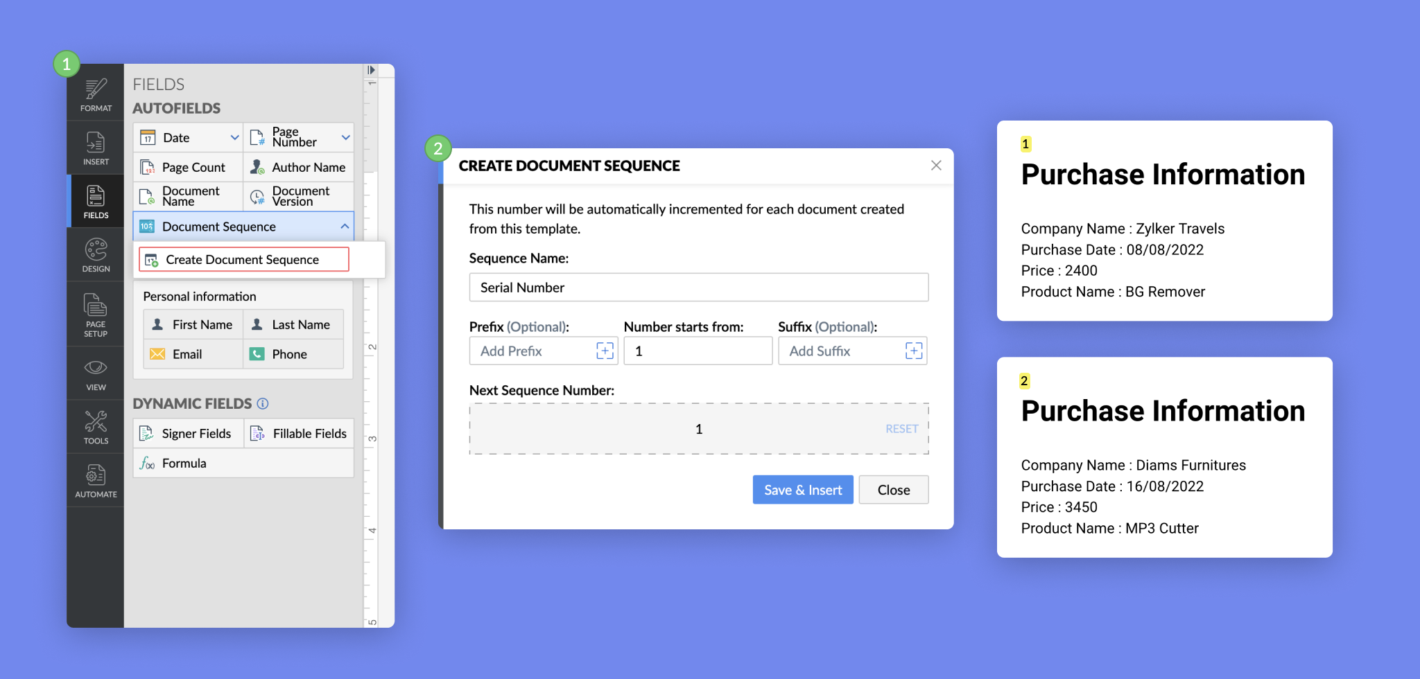 Unique names for your fillable forms