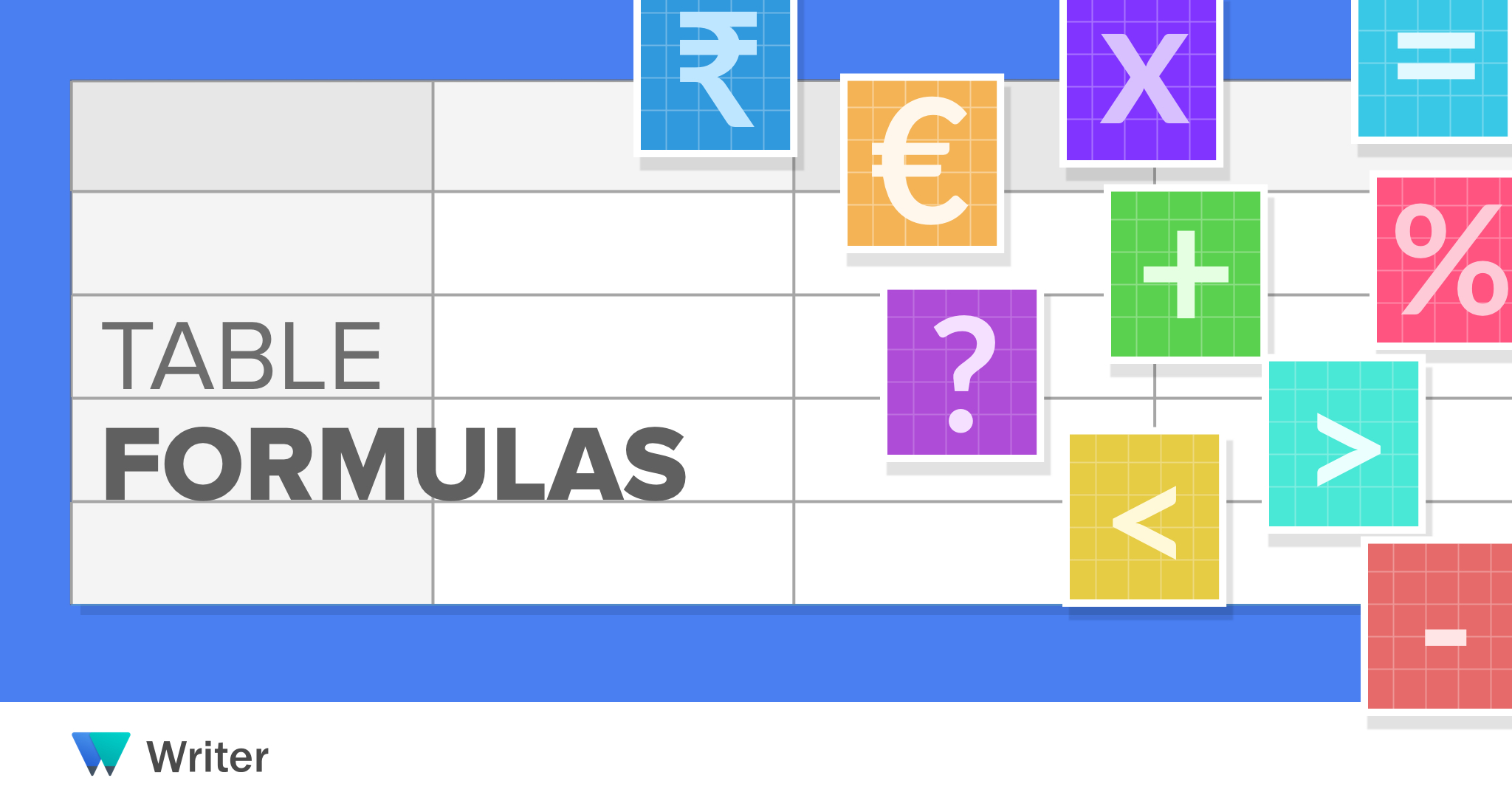 Table formulas in Writer