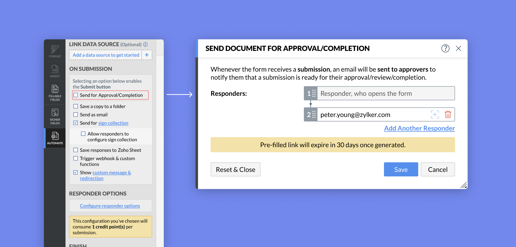 Multi-step form filling