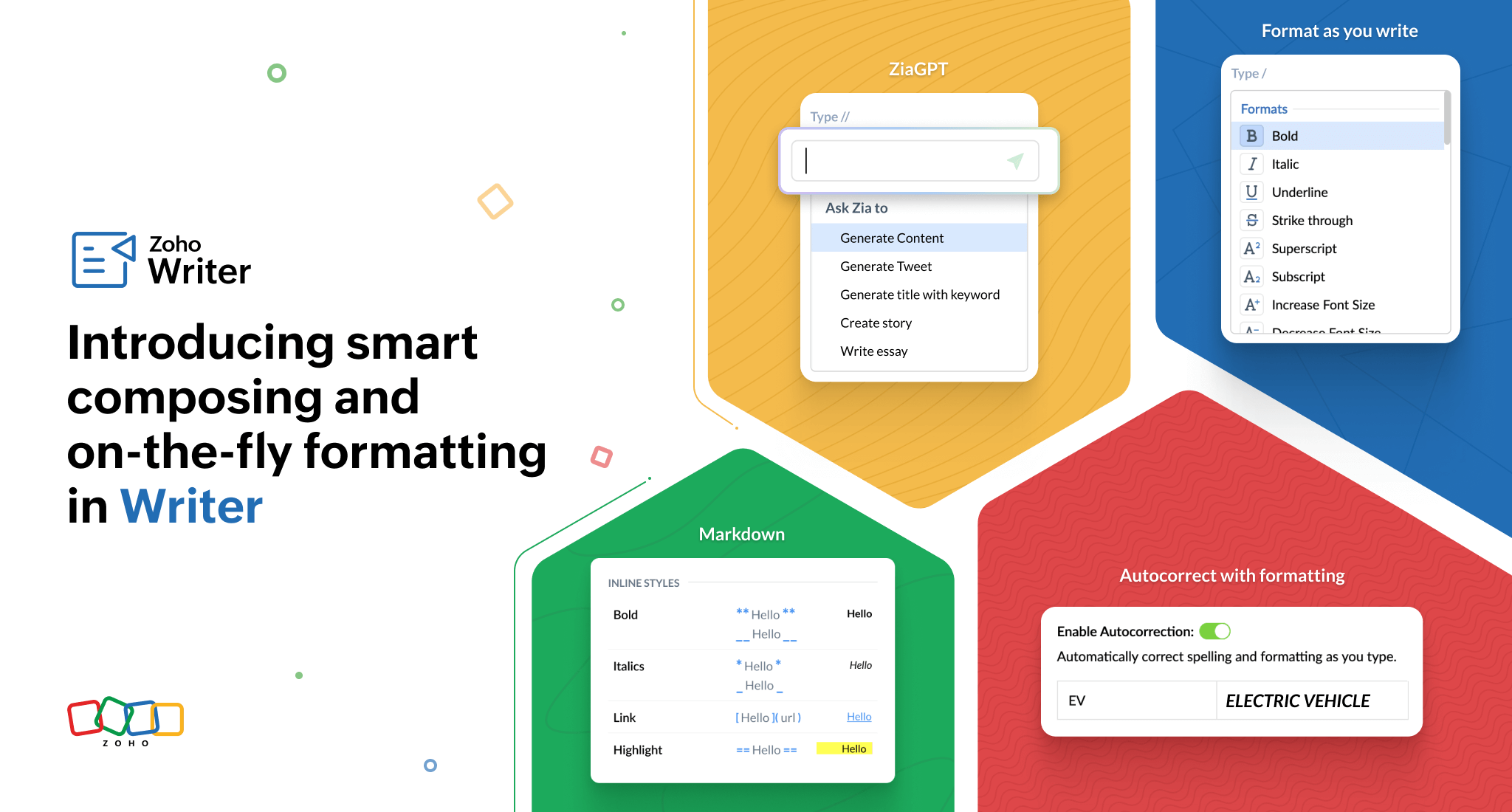 Introducing smart composing and on-the-fly formatting features in Writer to accelerate content creation and formatting