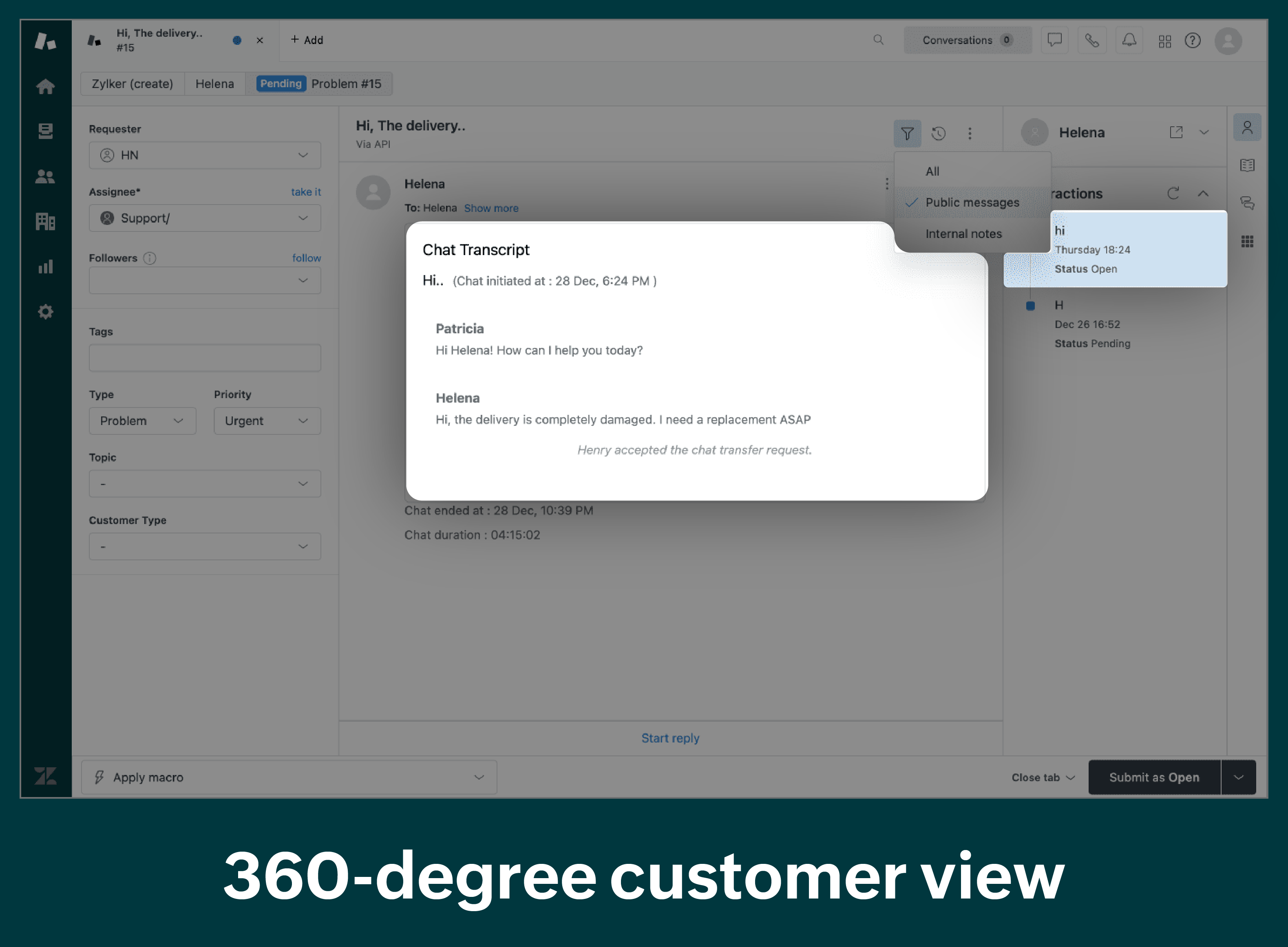 360 degree customer view