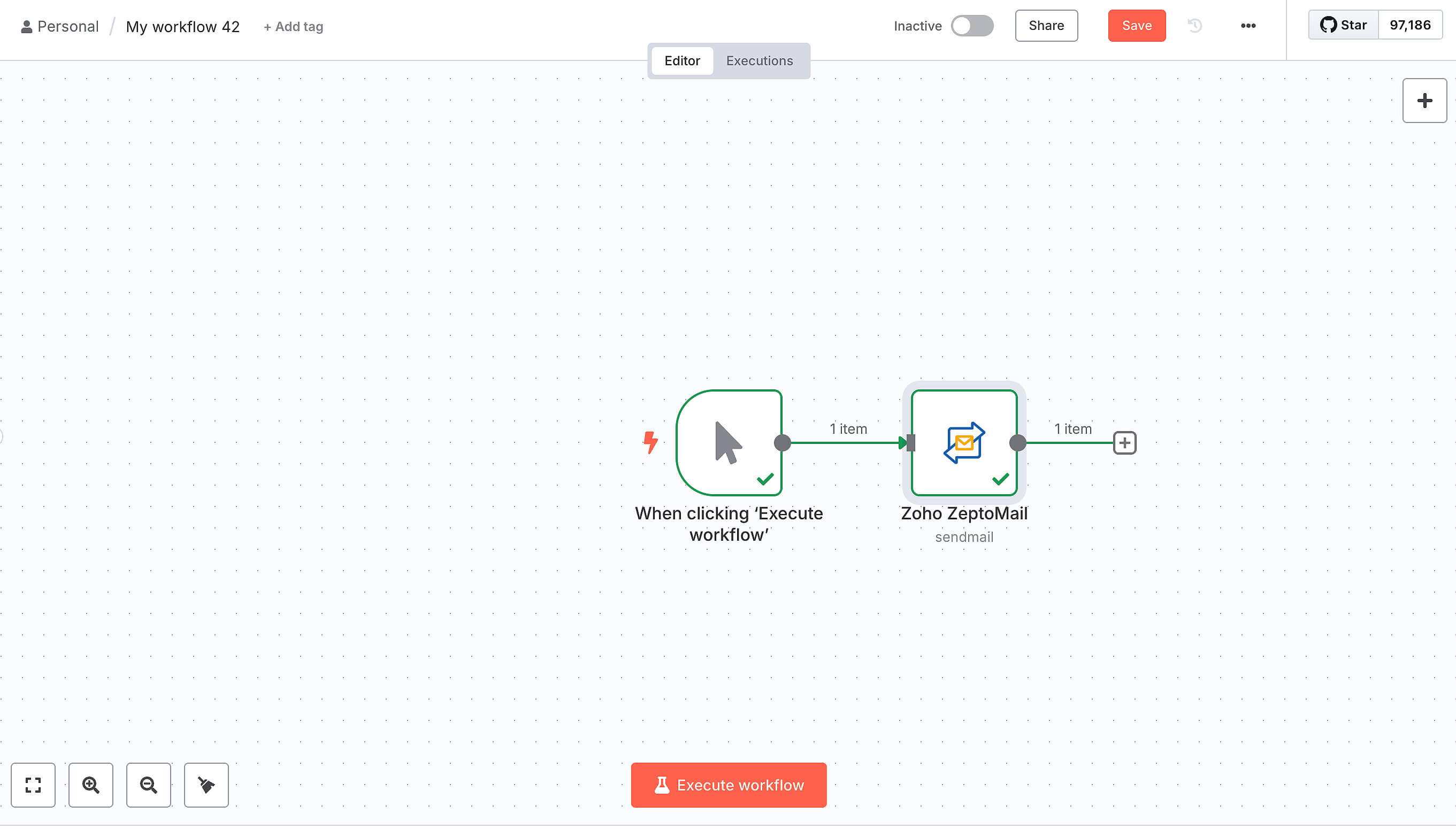 n8n and zeptomail integration