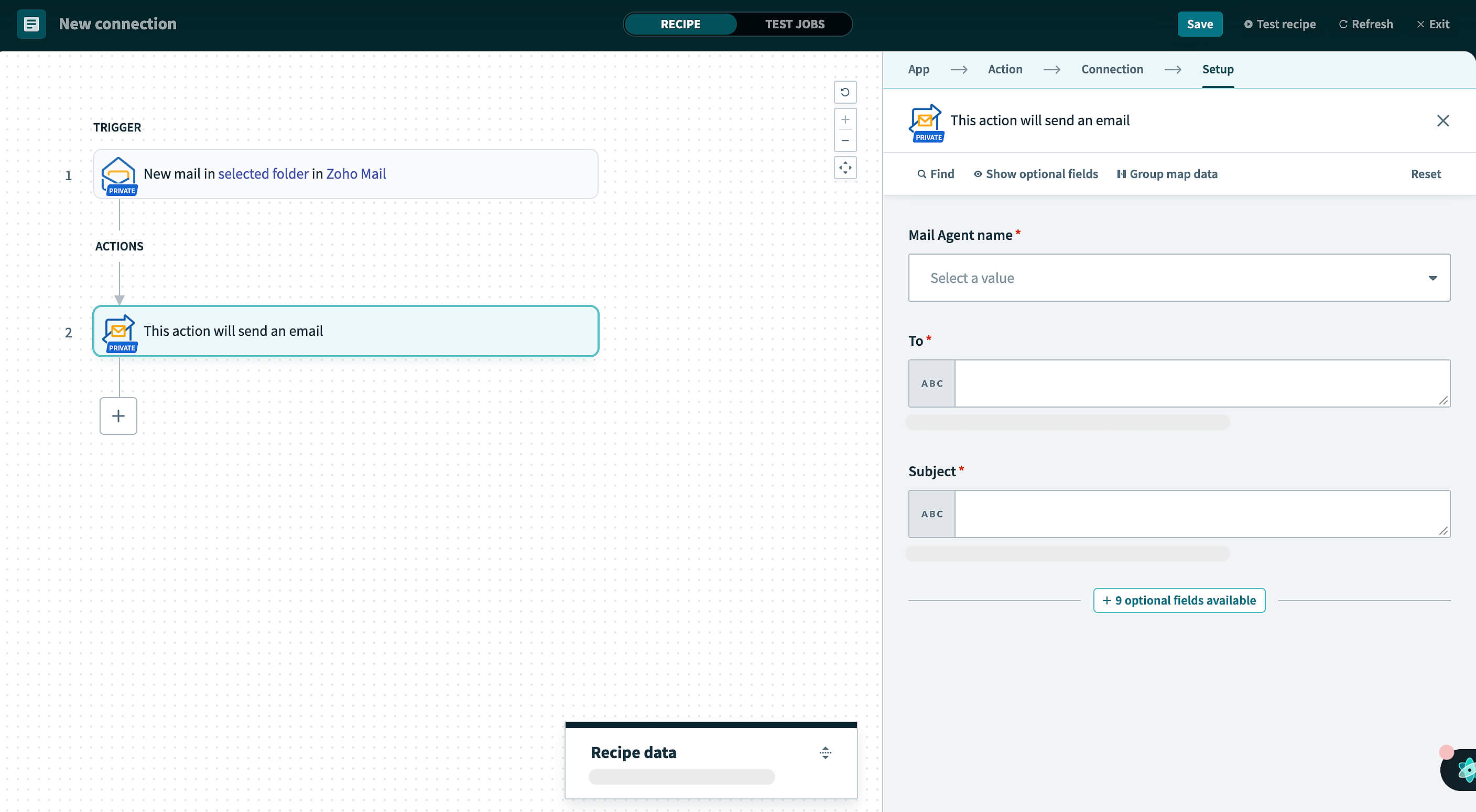 Workato and zeptomail integration